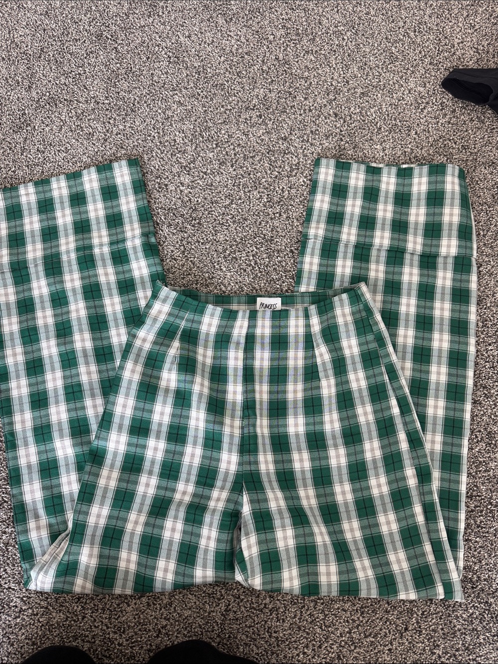 Green Gingham Pants
